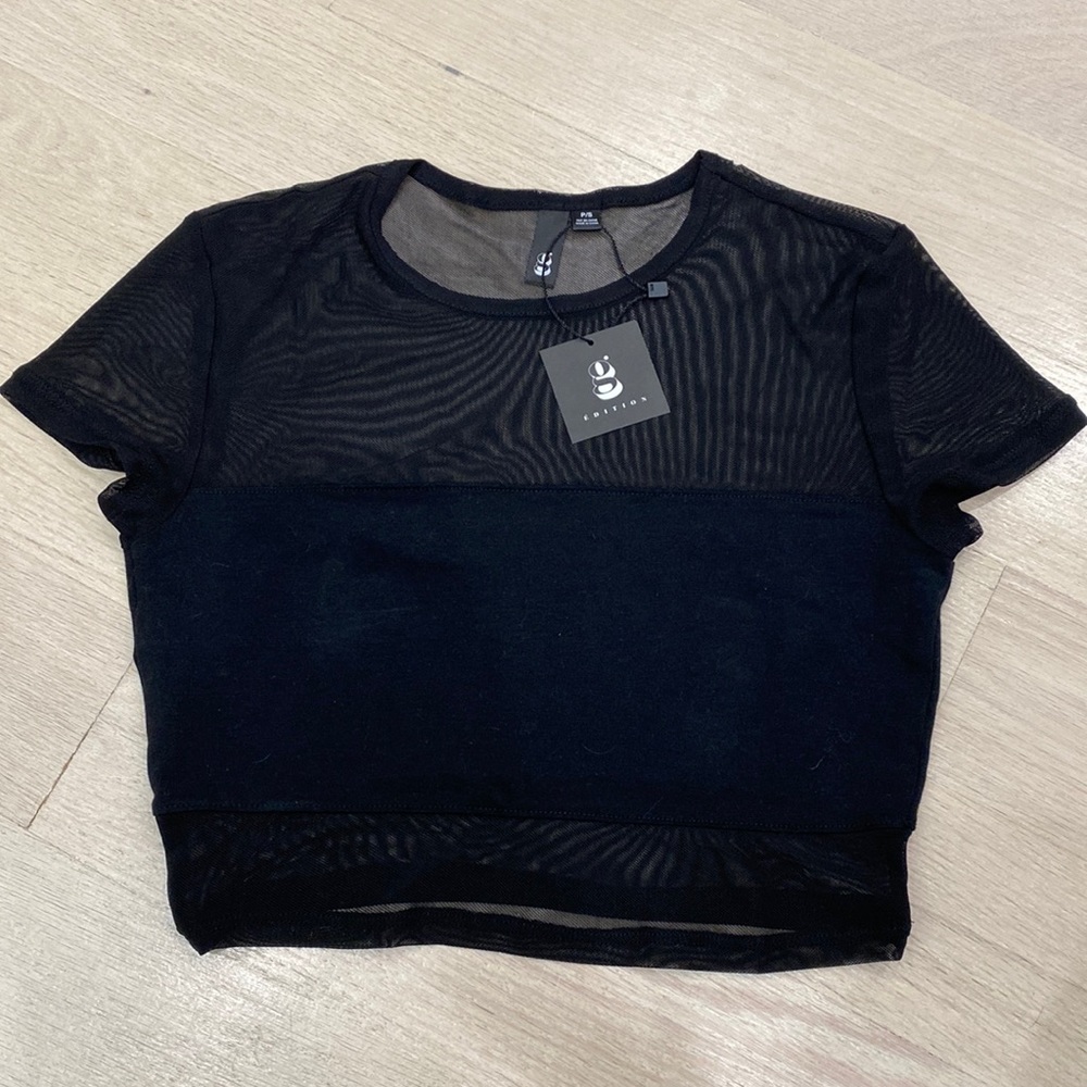 NEW Garage Small - Sheer See-Through Crop Top